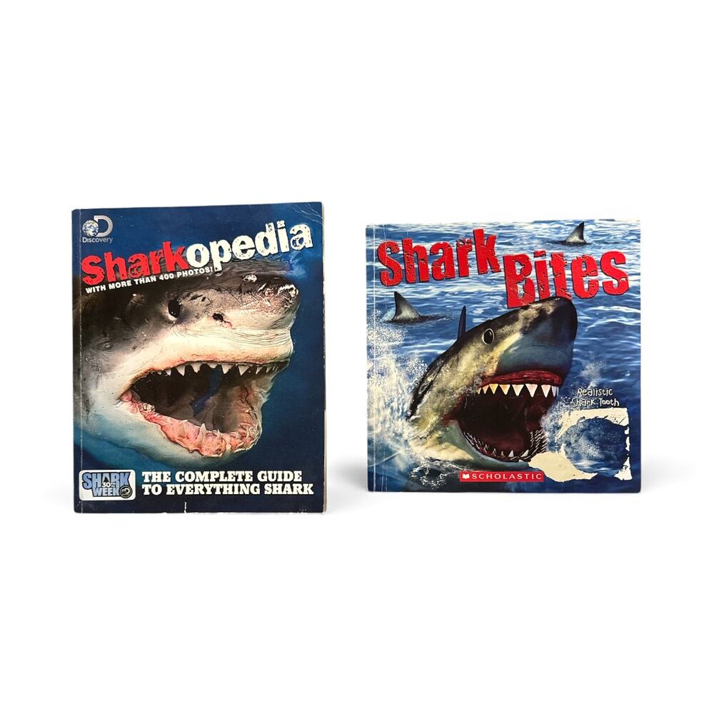 Sharkopedia & Shark Bites Book Set - Excellent Condition!